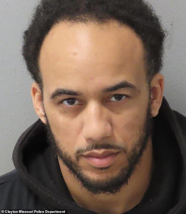 The second suspect, 36-year-old Emmanuel Suarez (pictured), was charged with first-degree murder, two counts of first-degree robbery, and eight other offenses in connection to the kidnapping and murder of Michelle Hampton, according to the Clayton, Missouri Police Department.